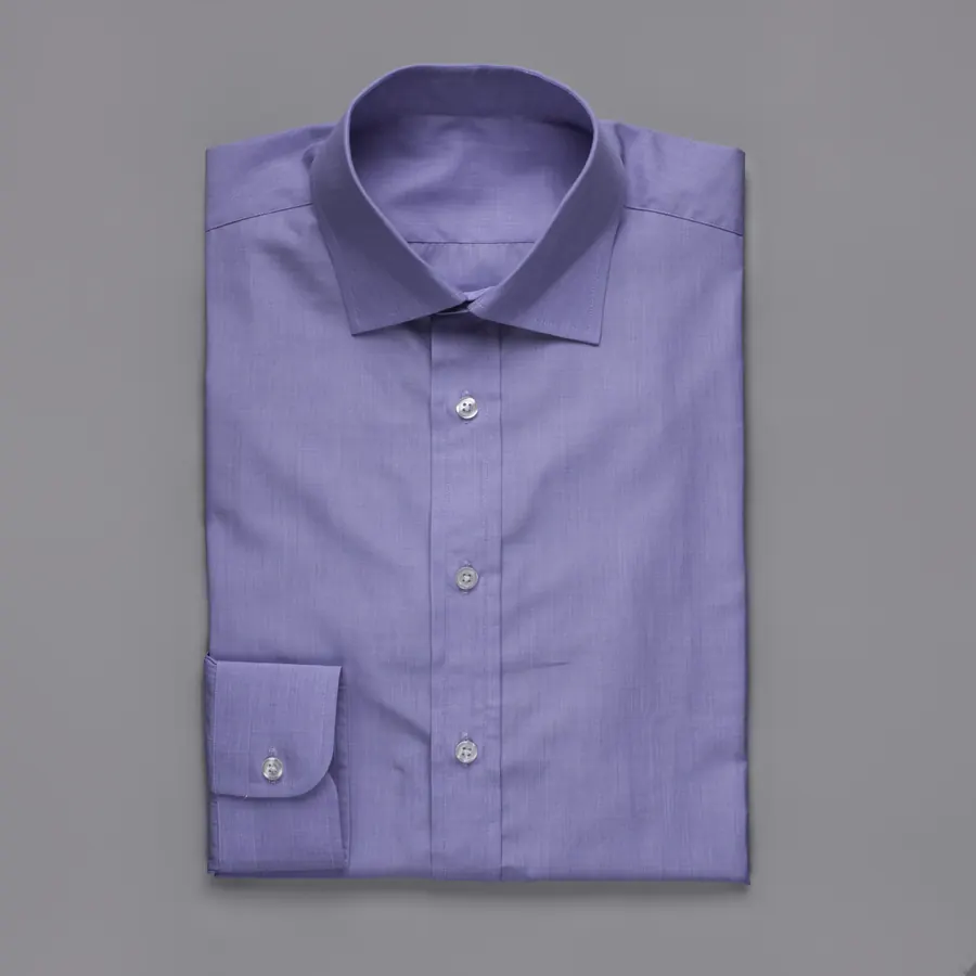 Folded bespoke blue shirt