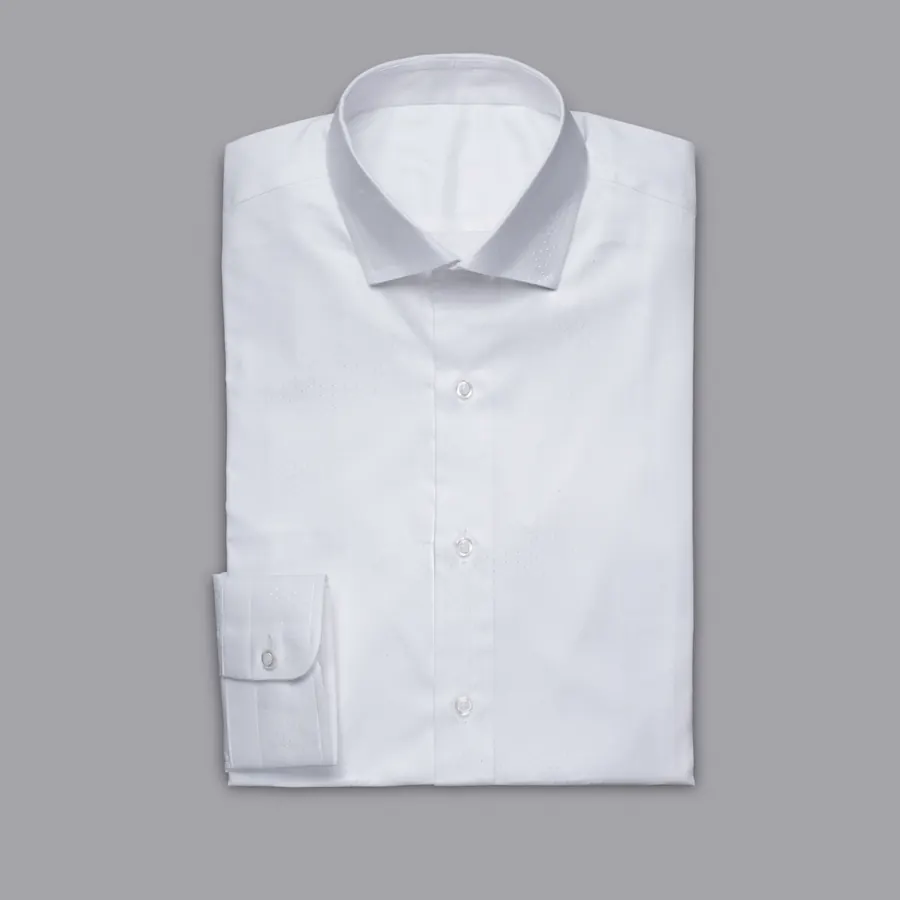 Folded bespoke white shirt